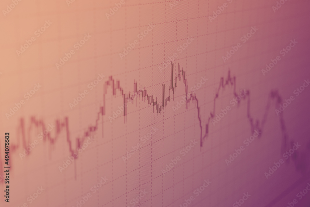 Abstract financial background with stock market chart on LCD screen. Soft focus Abstract financial background with stock market chart on LCD screen. Soft focus