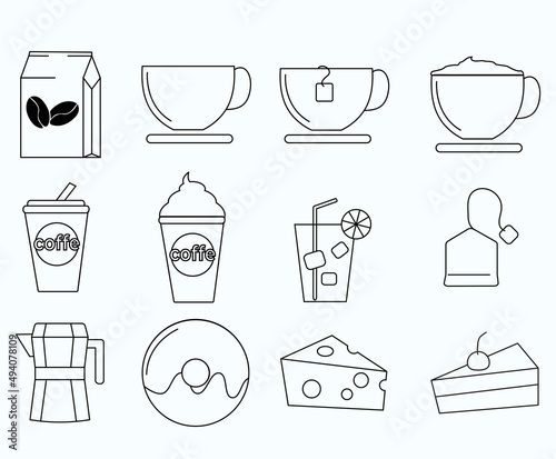 Set Of Flat Design Such As Rocket, Web, Computer, Paper Plane, Arrow Target, Lup, Gear, Clock, Clipboard. Isolated On Gray Background