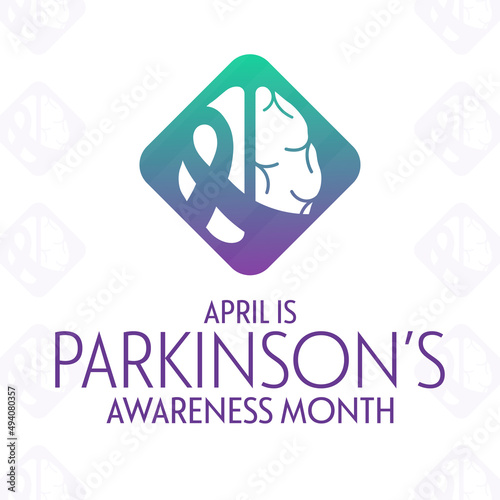 April is Parkinson’s Awareness Month. Vector illustration. Holiday poster.