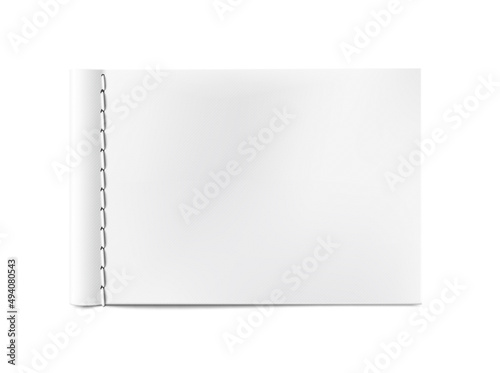 Realistic cloth tag label. Vector illustration isolated on white background. Ready for your design. EPS10.	