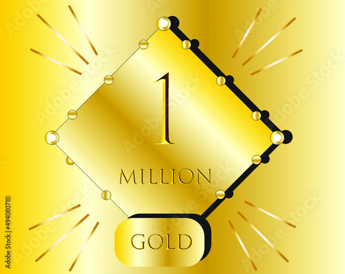 1 million. gold bar vector