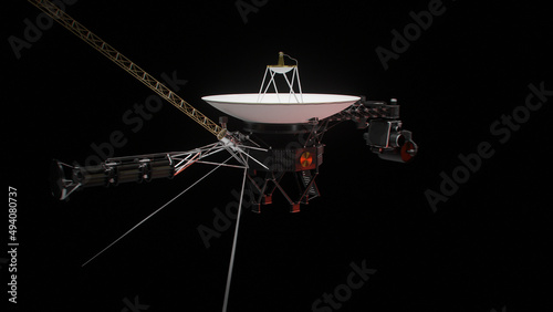 Voyager Space Probe - spacecraft in space (3d illustration) photo