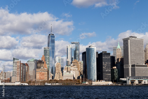 View of the Manhattan s skyline from the Governor Island