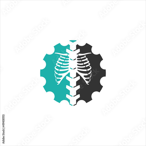 gear and backbone vector template