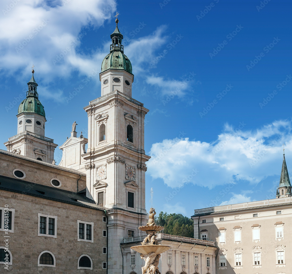 City of Salzburg in the Austrian Alps