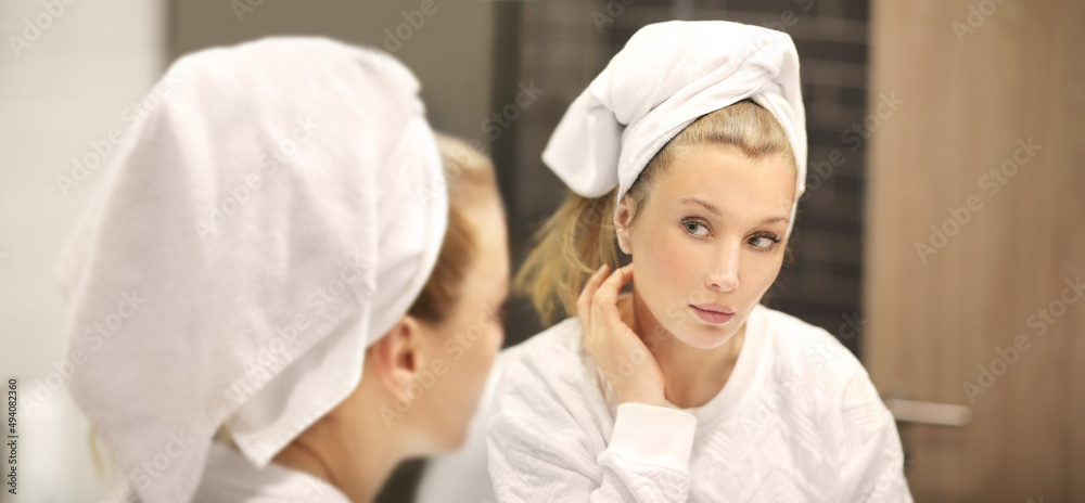 Applying the cream..Magic anti-aging cream. Applying the cream..Magic anti-aging cream.