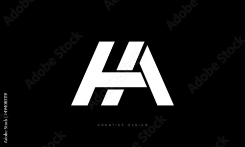 Letter design HA elegant branding logo