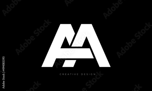 Elegant letter design AA branding logo photo