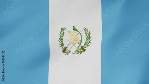 Bandera animada, Guatemala. 4K photo