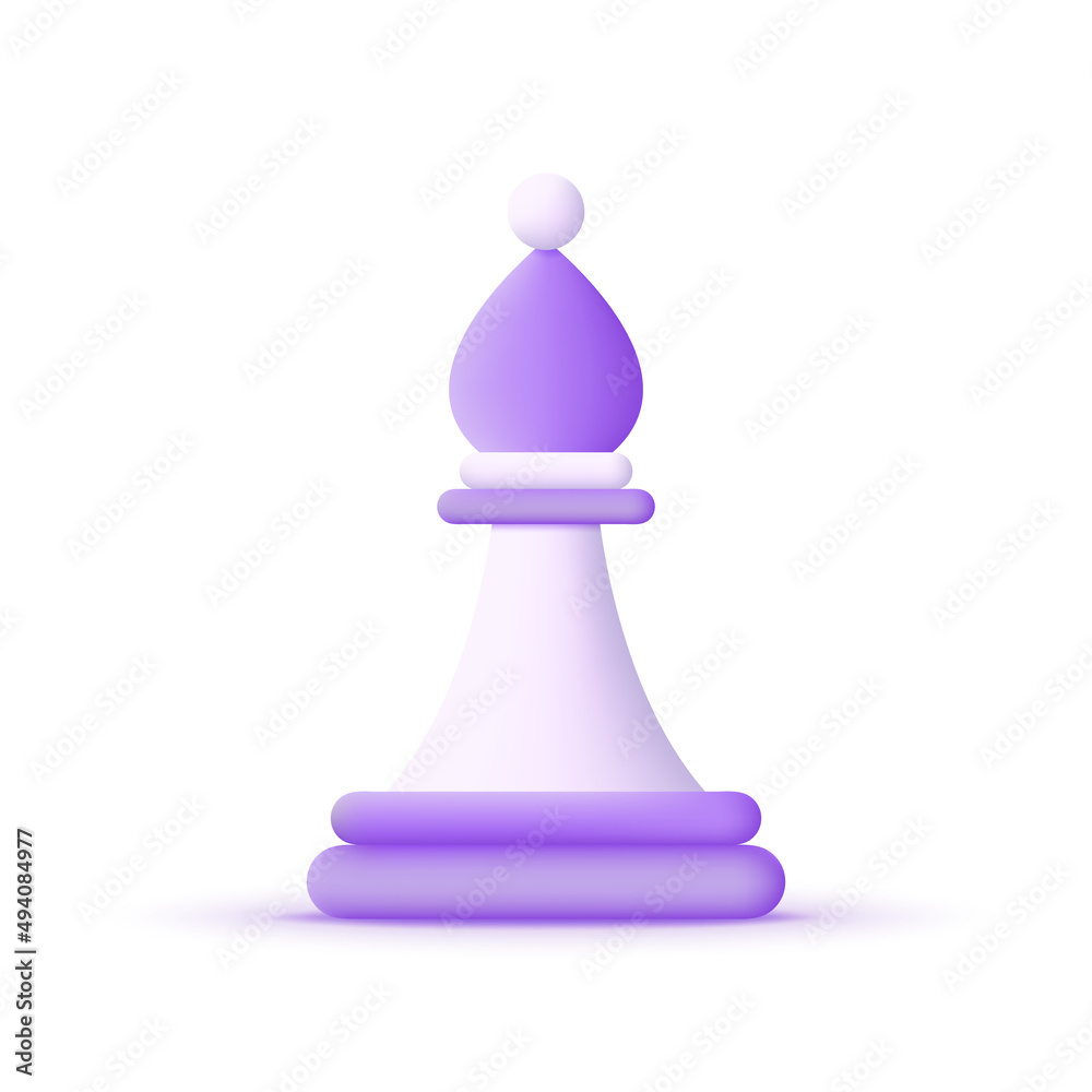 3d Bishop isolated on white background. Chess figure logo. Can be used for many purposes. 3d Bishop isolated on white background. Chess figure logo. Can be used for many purposes.