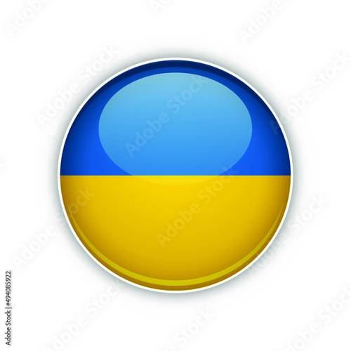 Free Download Flag of Ukraine. Vector illustration. Round glossy button. National flag of Ukraine. - GFXLoad