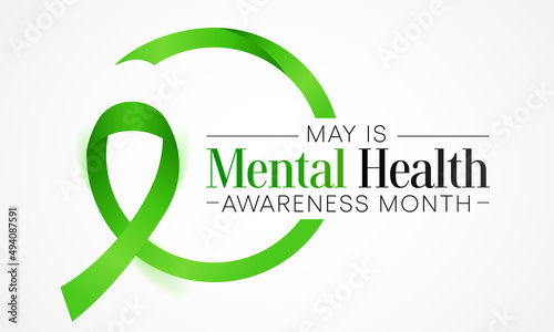 Mental health awareness month observed each year during May. it includes our emotional, psychological, and social well-being. It affects how we think, feel, and act. Vector illustration