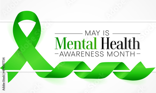 Mental health awareness month observed each year during May. it includes our emotional, psychological, and social well-being. It affects how we think, feel, and act. Vector illustration
