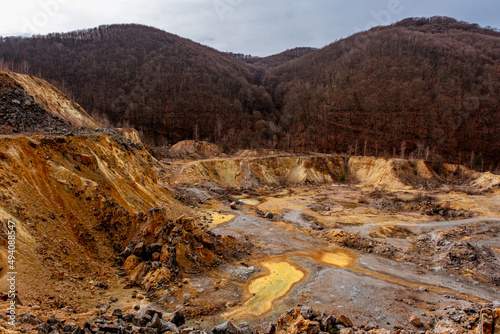 old abandoned copper and gold surface mine in Apuseni mountains, Romania © Roberto Sorin
