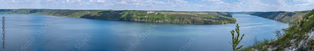 Amazing spring view on the Dnister River Canyon, Bakota Bay, Chernivtsi region, Ukraine. Amazing spring view on the Dnister River Canyon, Bakota Bay, Chernivtsi region, Ukraine.
