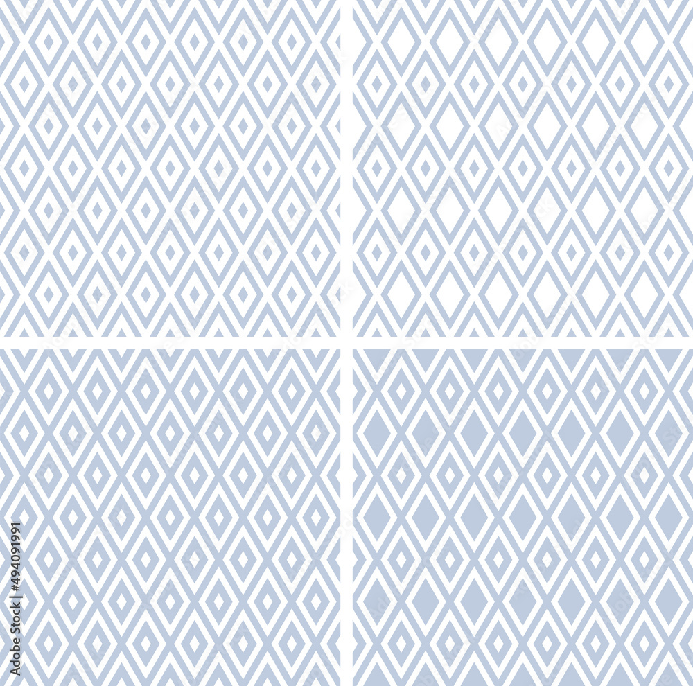 Abstract seamless geometric diamonds patterns. Abstract seamless geometric diamonds patterns.