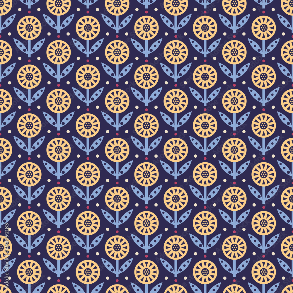 Decorative floral seamless pattern Decorative floral seamless pattern