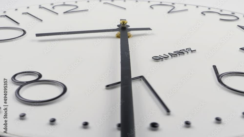 Wall clock hands moving fast timelapse