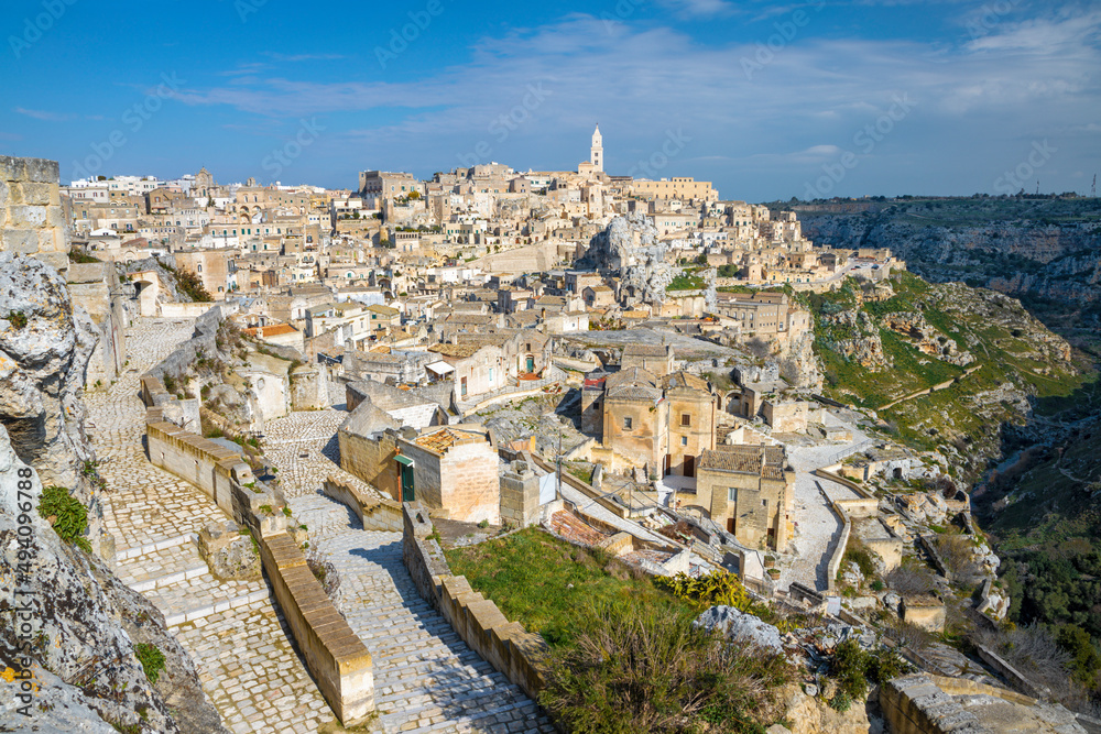Matera - The cityscape and the walley.