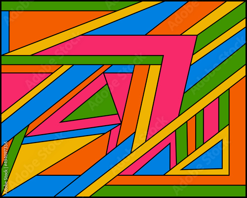 Colorful abstract geometric background, vector illustration