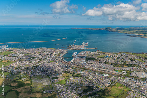 Aerial Views of the port of Holyhead, Anglesey, North Wales