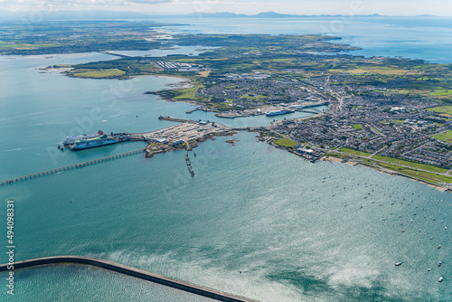 Aerial Views of the port of Holyhead, Anglesey, North Wales