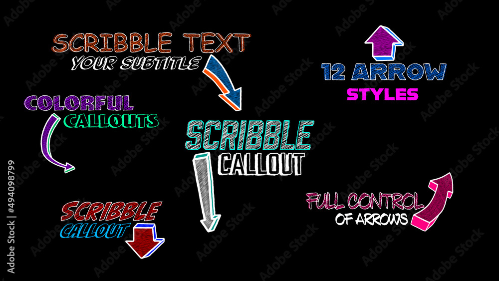 Fun Call Out Fun Scribble Callout Stock Template | Adobe Stock