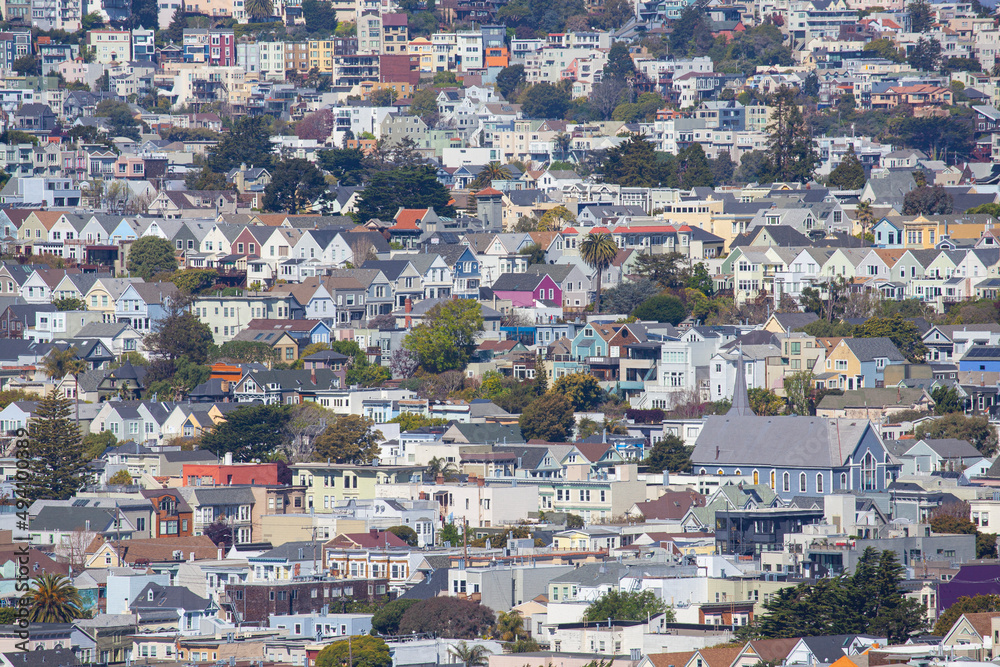 Colorful Houses in San Francisco, California