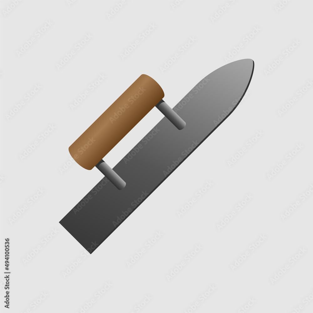 Cement Trowel icon. Cartoon of sickle vector icon Cement Trowel icon. Cartoon of sickle vector icon