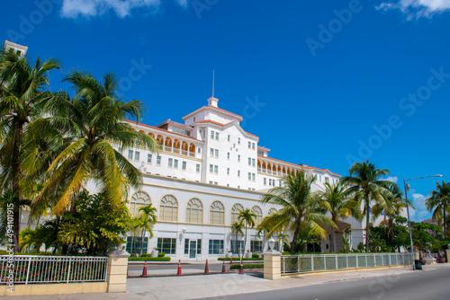 British Colonial Hotel on Marlborough Street in historic downtown Nassau, New Providence Island, Bahamas.