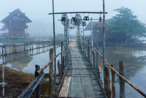 Countryside landscape, Muang Kong, Chiang Dao district, Chiang Mai province in Thailand. photo