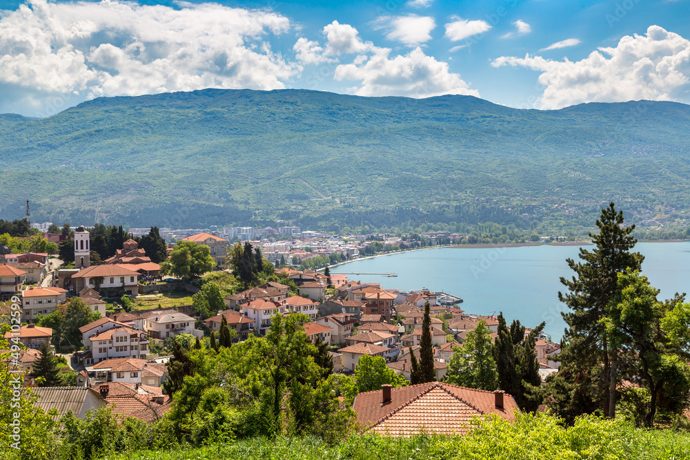 Ohrid city and lake Ohrid, Macedonia
