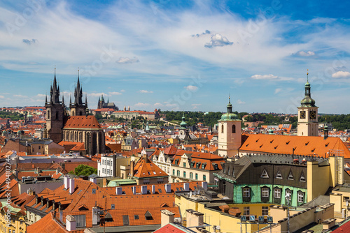 Panoramic aerial view of Prague © Sergii Figurnyi
