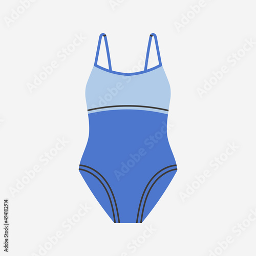 Swimsuit icon. For swimmers, water polo players, synchronized swimming. Water sports equipment. Swimming pool and sport concept. Vector illustration.
