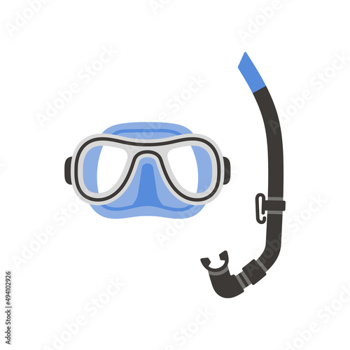Swimming cap. Side and front view. For water polo, underwater rugby, football and hockey players. Water sports equipment. Swimming pool and sport concept. Vector illustration.