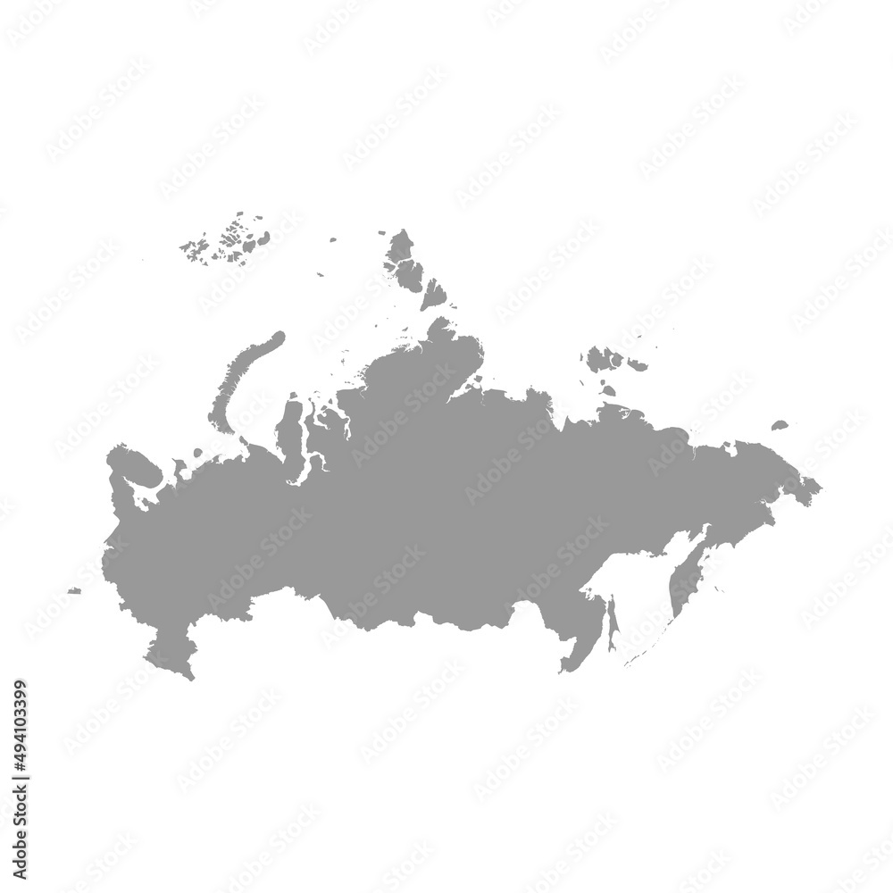 Russia vector country map silhouette
