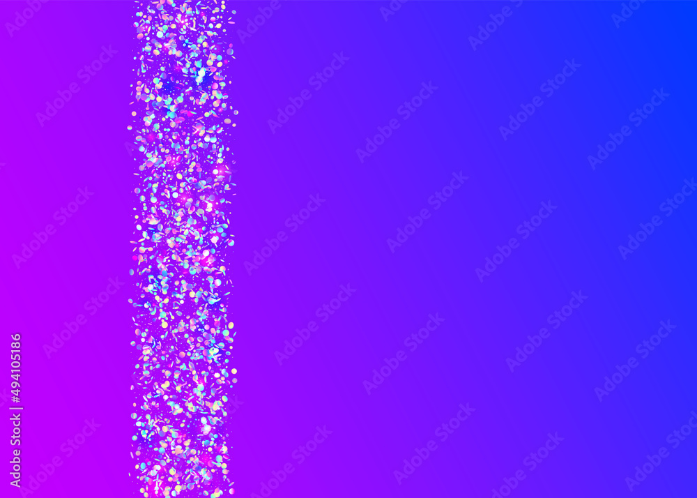 Cristal Confetti. Blur Abstract Illustration. Laser Banner. Fall