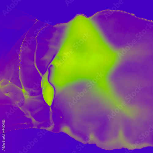 Surreal Ink Fluid. Purple Exotic Wallpaper.