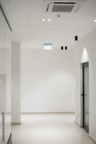 white interior of a business building 