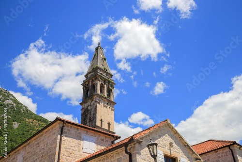 Old tower in Perast historical town