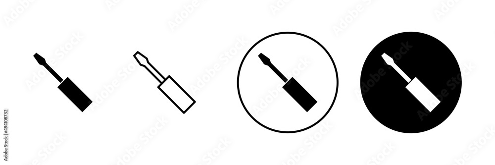 Screwdriver icons set.tools sign and symbol Screwdriver icons set.tools sign and symbol