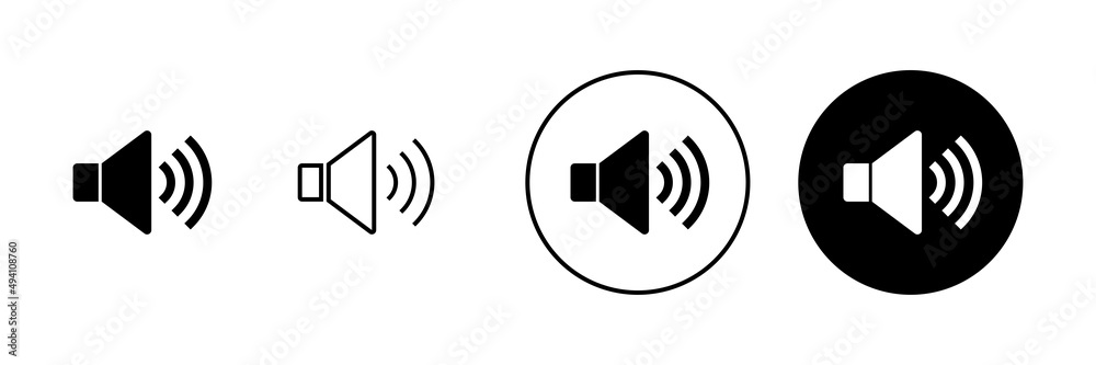 Speaker icons set. volume sign and symbol. loudspeaker icon. sound symbol Speaker icons set. volume sign and symbol. loudspeaker icon. sound symbol