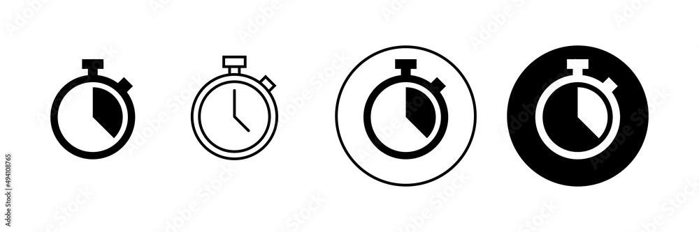 Stopwatch icons set. Timer sign and symbol. Countdown icon. Period of time Stopwatch icons set. Timer sign and symbol. Countdown icon. Period of time