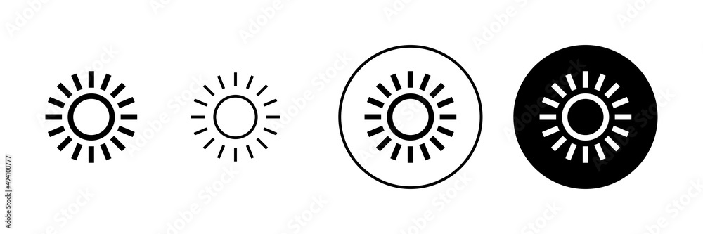Sun icons set. Brightness sign and symbol Sun icons set. Brightness sign and symbol