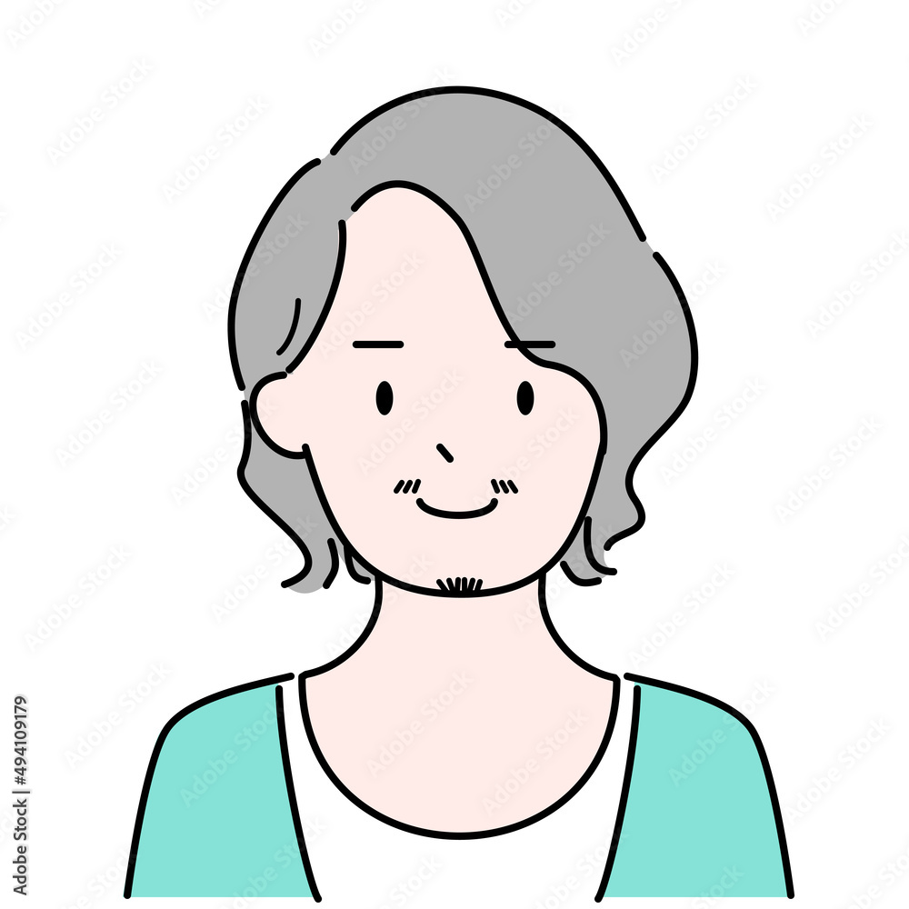 男性 髪型 セミロング 肖像 顔 シンプル イラスト素材 男性 髪型 セミロング 肖像 顔 シンプル イラスト素材
