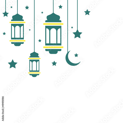 Ramadhan kareem background design vector illustrtion. ramadhan kareem lantern for background, greeting card, celebration