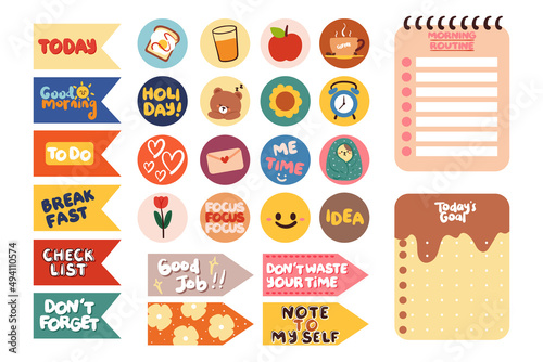 cute planner stickers, note, tape, for student note, scrapbook and diary