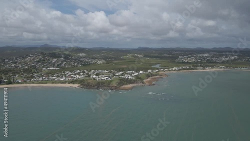 Cooee Bay Beach And Farnborough Beach From Above - Capricorn Coast, QLD, Australia. - aerial photo