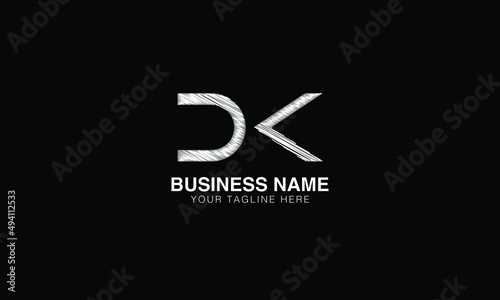 DK K dk initial logo | initial based abstract modern minimal creative logo, vector template image. luxury logotype logo, real estate homie logo. typography logo. initials logo.
