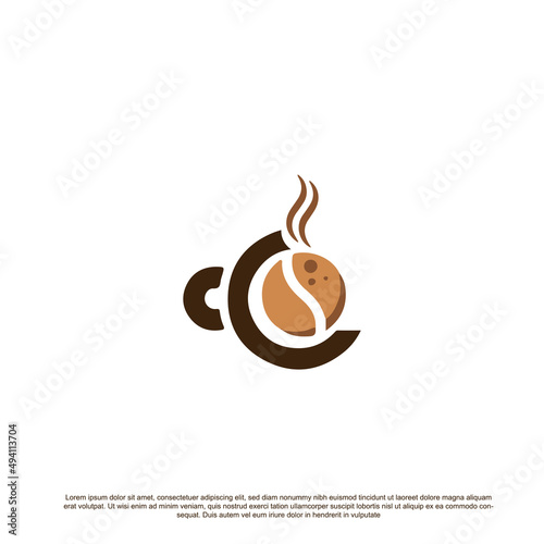 Letter C Coffee logo design